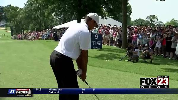 Woods plays practice round day before PGA Championship, Spieth excited to play with Tiger