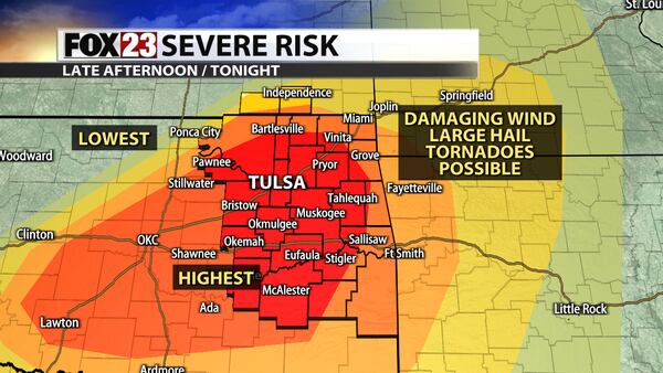 Tornado Watch issued for parts of Green Country tonight