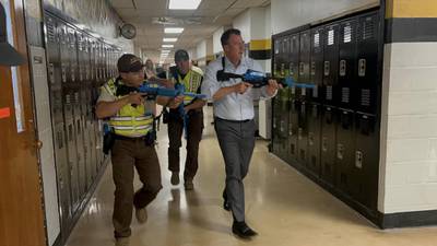 Photos: Gov. Stitt takes part in training for active shooter situations in Oklahoma