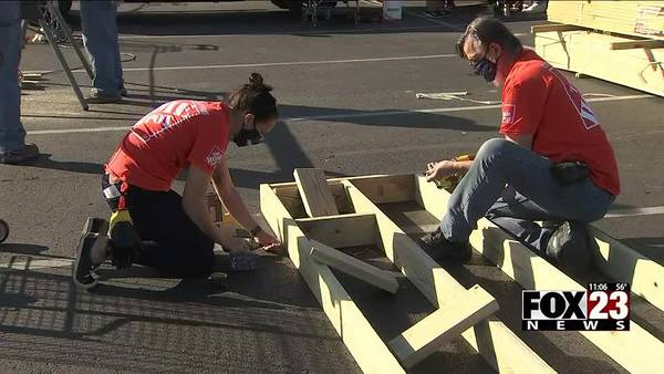 Volunteers building wheelchair ramps in south Tulsa for those in need