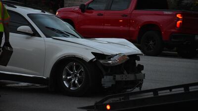 Photos: Car hits power pole in midtown Tulsa