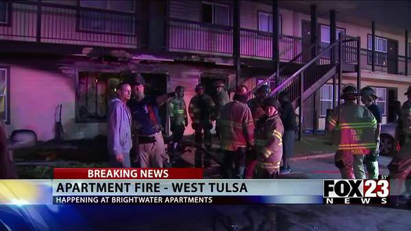 Three people in the hospital after west Tulsa apartment fire