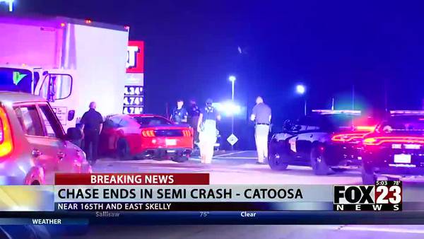 Video: Driver crashes into semi after high speed chase with state troopers