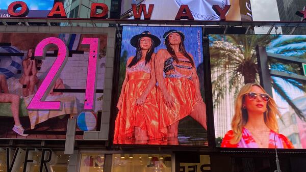 Twin sisters from Sapulpa land on a billboard in New York City
