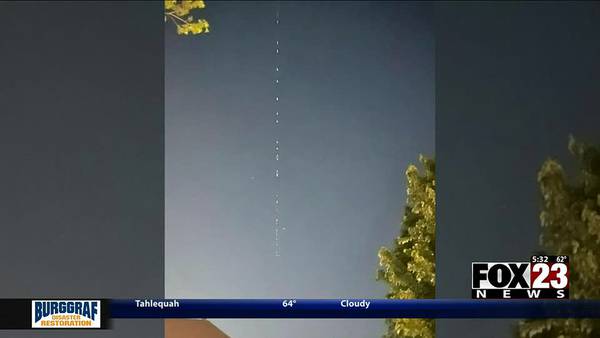Strange Lights: SpaceX Starlink spotted in the sky