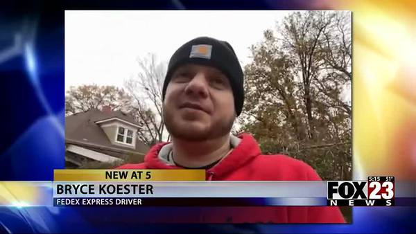 Video: Coffeyville Fed Ex driver helped save disabled man from house fire