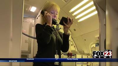 Tulsa woman begins new career as flight attendant in her 70s