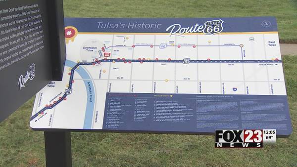 VIDEO: Installation of Route 66 historical markers underway