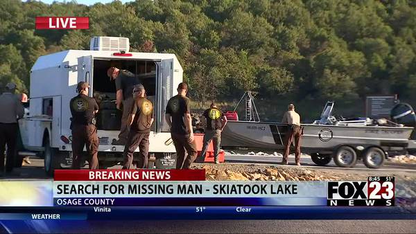 Video: Oklahoma Highway Patrol searching for man in Skiatook Lake