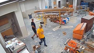 Owasso police ask for help in identifying two men accused of stealing from construction site