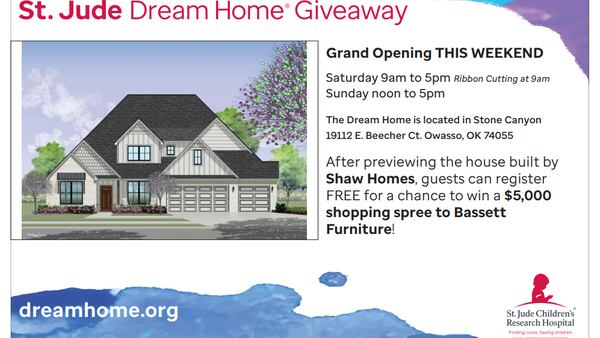 Grand opening for St. Jude Dream Home on Saturday