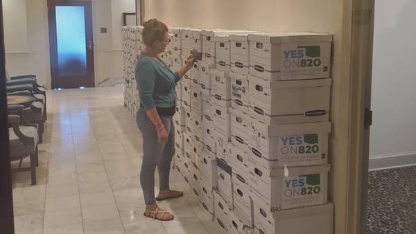Recreational marijuana supporters submit signatures for Nov. state question