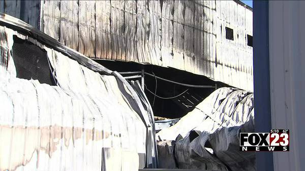 VIDEO: Firefighters battle wax plant fire overnight in Ochelata