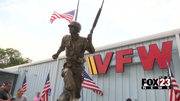 Claremore VFW dedicates statue to Medal of Honor recipient