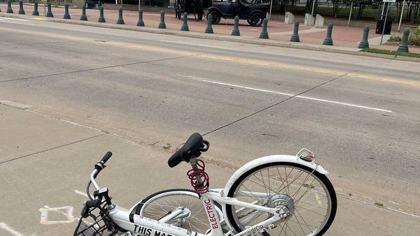 Vandals take sledgehammer to ride share bikes along Riverside