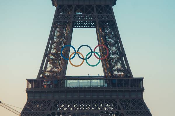 Paris Olympics 2024: Olympic rings installed on Eiffel Tower