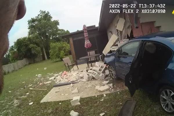 Officials: Florida man allegedly crashed his car into neighbor’s house before reporting it stolen