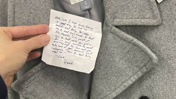 Long lost love note found in pocket of coat in Owasso thrift store  