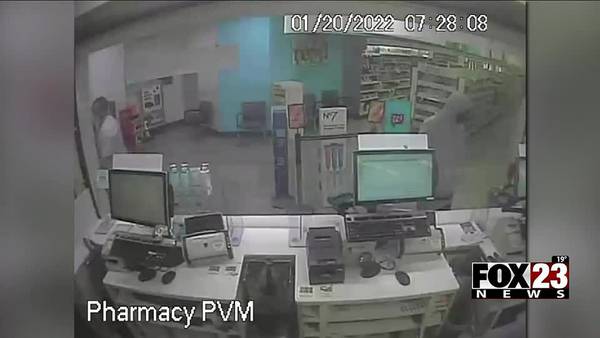 Tulsa police search for a suspect that robbed two pharmacies in a matter of hours early Thursday morning
