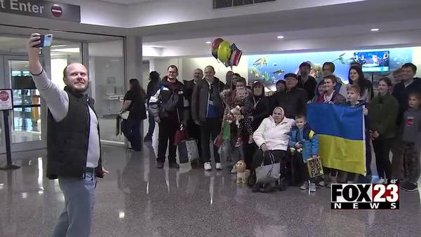 Ukrainian family reunites with relatives in Tulsa area