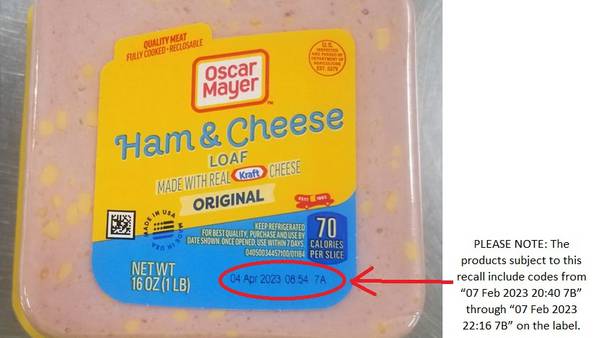 Recall alert: Oscar Mayer Ham and Cheese Loaf recalled