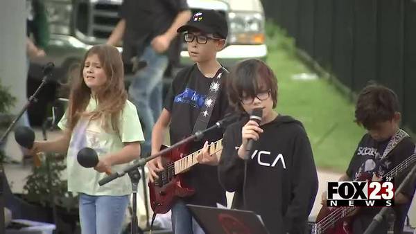 Video: Local students cover classic rock at Jenks Riverwalk Amphitheatre