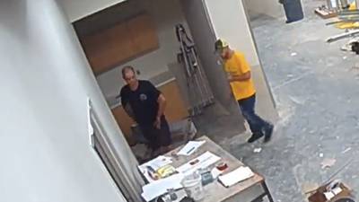 Photos: Owasso police asks for help in identifying two men accused of stealing from construction site