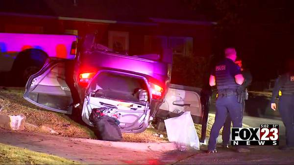 Video: TPD are looking for driver who they say led them on a chase that ended in rollover crash