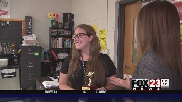 Rebecca Brooks is this week's Golden Apple teacher award winner