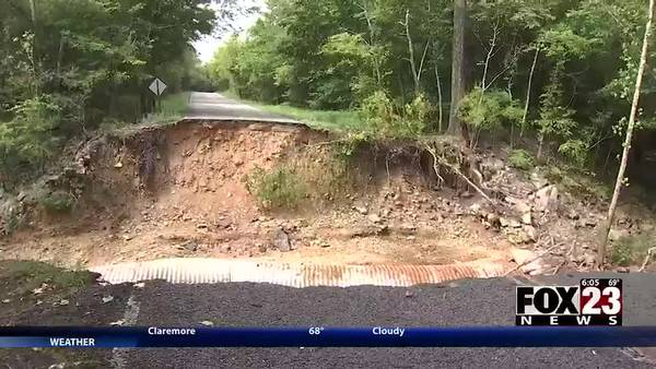 Washed out road causes major problems for people in Cherokee, Sequoyah counties