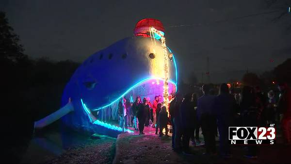 Video: Blue Whale of Catoosa holds Christmas light event