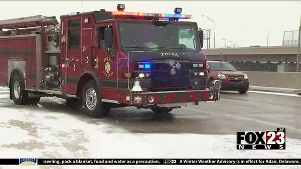Slick roadways cause several car crashes in Tulsa County