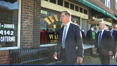U.S. Labor Secretary Marty Walsh toured Greenwood’s Black Wall Street Thursday