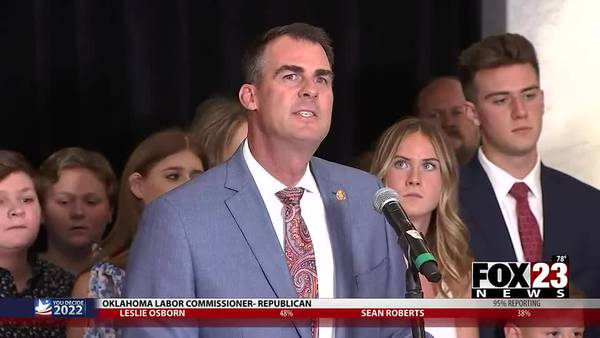 Video: Gov. Stitt holds watch party for Primary Election