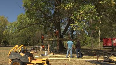 Sapulpa community builds treehouse at foster organization