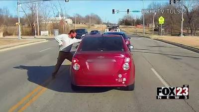 Man punches out car window in Claremore road rage incident