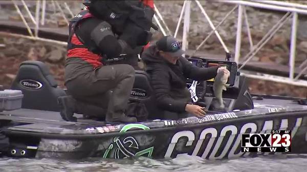 Dozens of anglers take part in the Redcrest Bass Pro Championship on Grand Lake