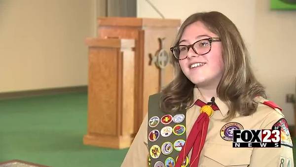 Video: Local young woman becomes Eagle Scout