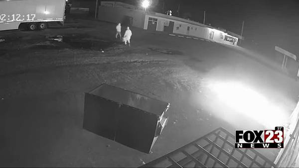 Video: Investigators need help identifying people seen setting fire to a north Tulsa dispensary