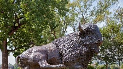 Bison monument going up at south Tulsa park