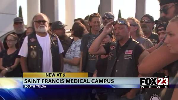 Video: Flag raised at Saint Francis for fallen organ donor