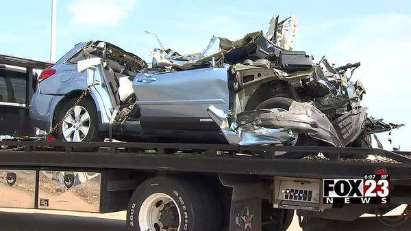 Video: TFD extracts one person from vehicle crushed underneath a semi on the I-44