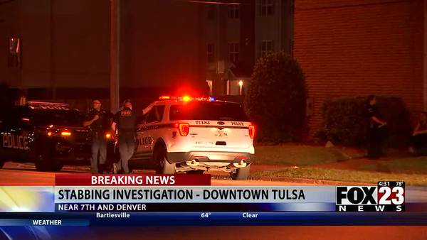 Video: Police investigate stabbing in downtown Tulsa