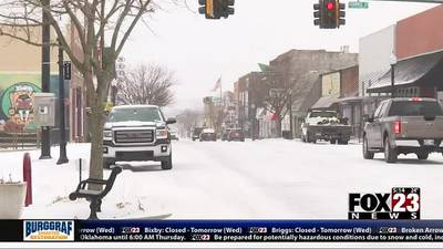 Tahlequah residents brave the sleet, snow and slick roads on 2nd day of ice storm