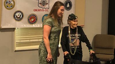 Tulsa WWII veteran receives surprise party ahead of her 100th birthday