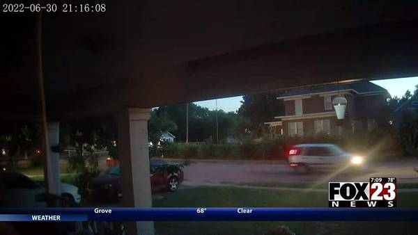 Video: Fireworks thrown at Tulsa home