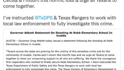 Photos: Statements on deadly shooting in Uvalde, Texas