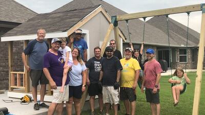 Photos: Tulsa man builds playhouses for local St. Jude patients