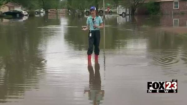 Floods threaten entire Bixby neighborhood, shelters house displaced residents
