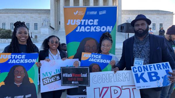 Black law students rally in DC for Judge Jackson’s historic hearing